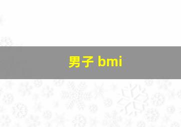 男子 bmi